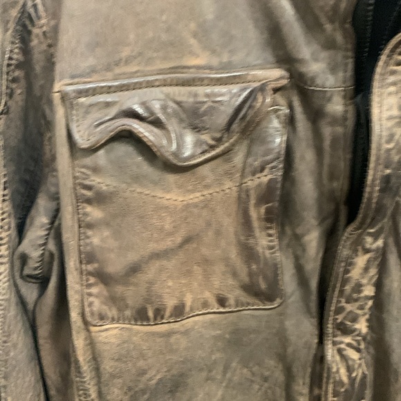 Men’s Mauritius leather jacket. Style Cove in grey/brown distressed looking. NWT - Picture 4 of 8